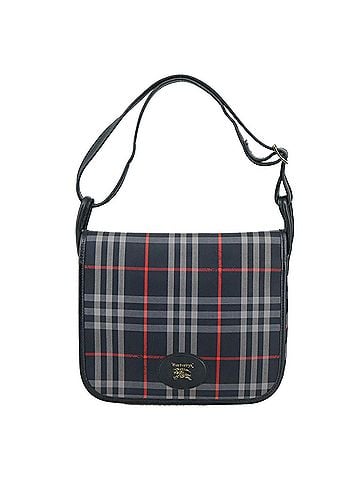 Burberry Navy Canvas Shoulder Bag (view 1)