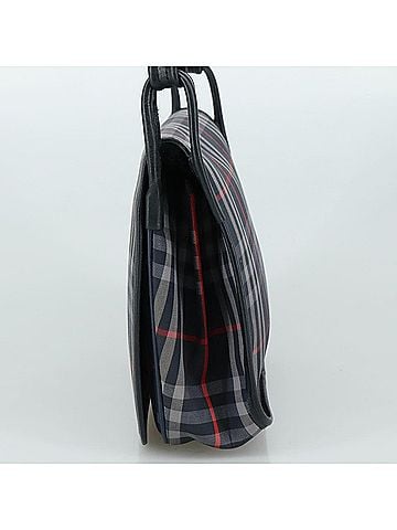 Burberry Navy Canvas Shoulder Bag (view 2)