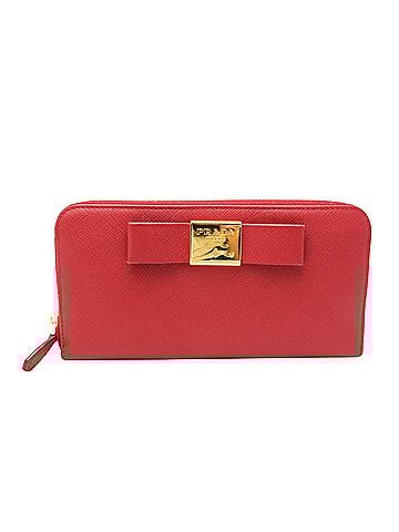 Prada Red Leather Wallet (view 1)