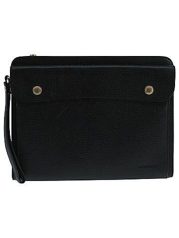 Burberry Black Leather Clutch Bag (view 1)