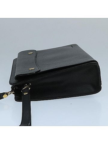 Burberry Black Leather Clutch Bag (view 2)
