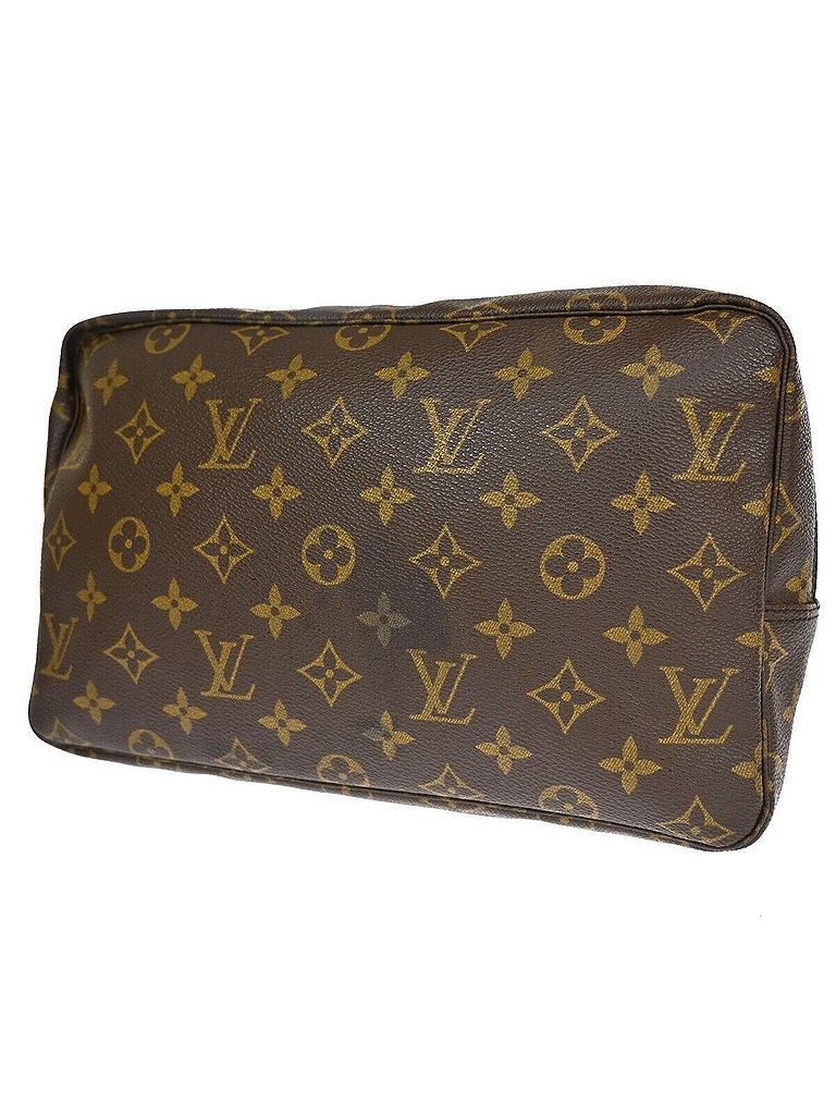 Louis Vuitton 100% Canvas Solid Brown Trousse Toilette 28 Brown Canvas Clutch Bag One size - photo 1