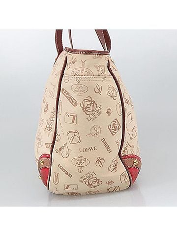 Loewe 160Th Anniversary Beige Canvas Tote Bag (view 2)