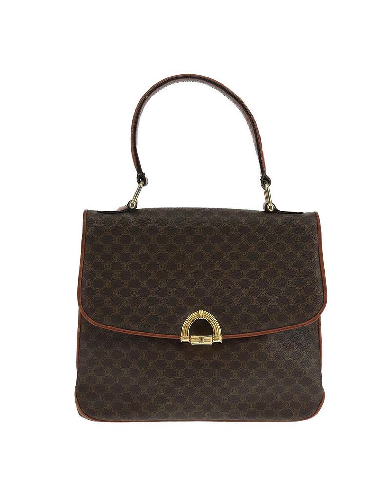 Céline 100% Canvas Solid Brown Macadam Brown Canvas Handbag One size - photo 1