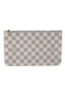 Louis Vuitton 100% Canvas Solid White Neverfull Pouch White Canvas Clutch Bag One size - photo 1