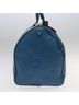 Louis Vuitton 100% Leather Solid Blue Keepall 55 Blue Leather Travel Bag One size - photo 2