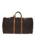 Louis Vuitton 100% Canvas Solid Brown Keepall 60 Brown Canvas Travel Bag One size - photo 1