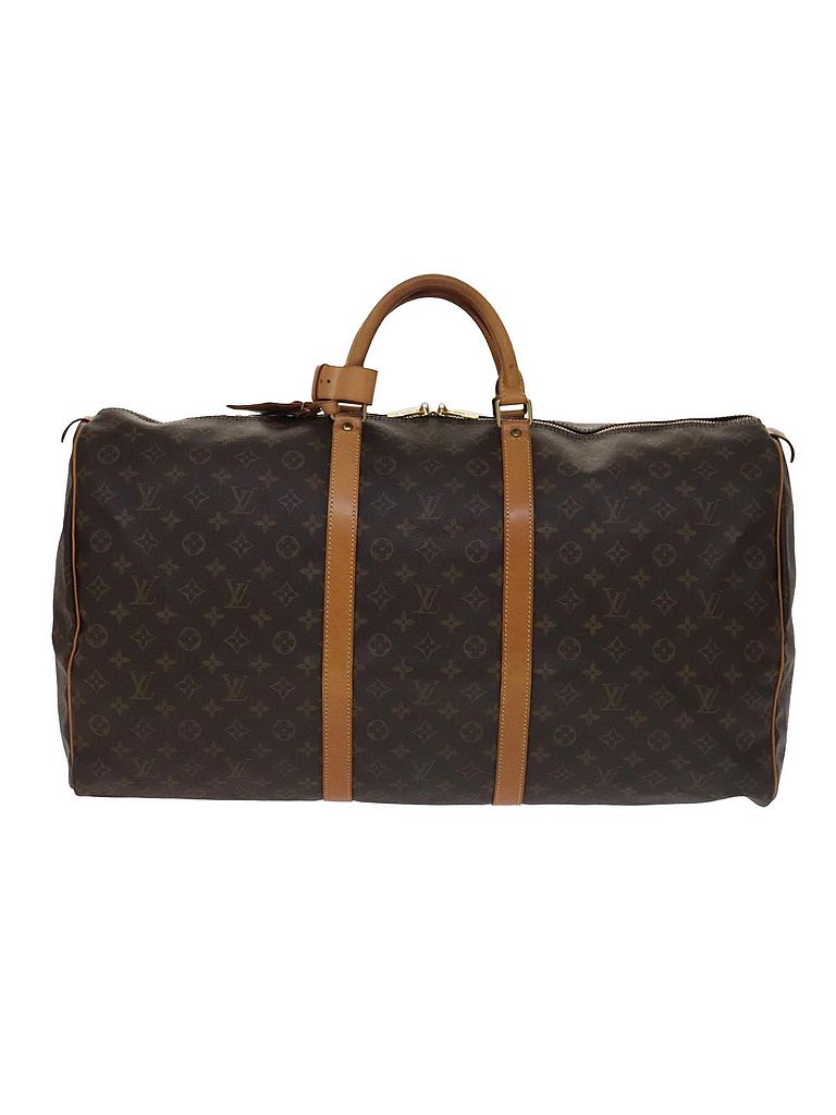 Louis Vuitton 100% Canvas Solid Brown Keepall 60 Brown Canvas Travel Bag One size - photo 1