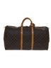 Louis Vuitton 100% Canvas Solid Brown Keepall 60 Brown Canvas Travel Bag One size - photo 3