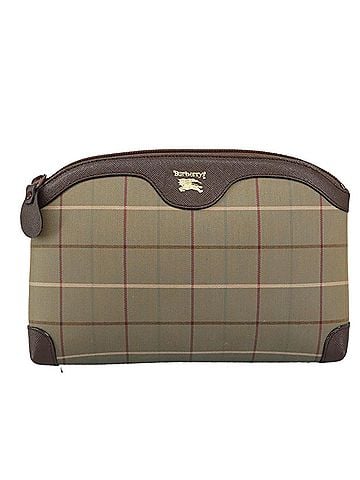 Burberry Nova Check Beige Canvas Clutch Bag (view 1)