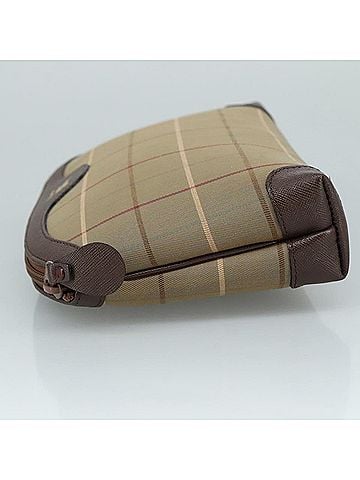 Burberry Nova Check Beige Canvas Clutch Bag (view 2)
