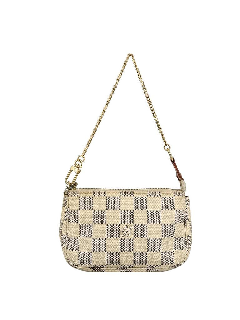 Louis Vuitton 100% Canvas Solid White Mini Pochette Accessoires White Canvas Clutch Bag One size - photo 1