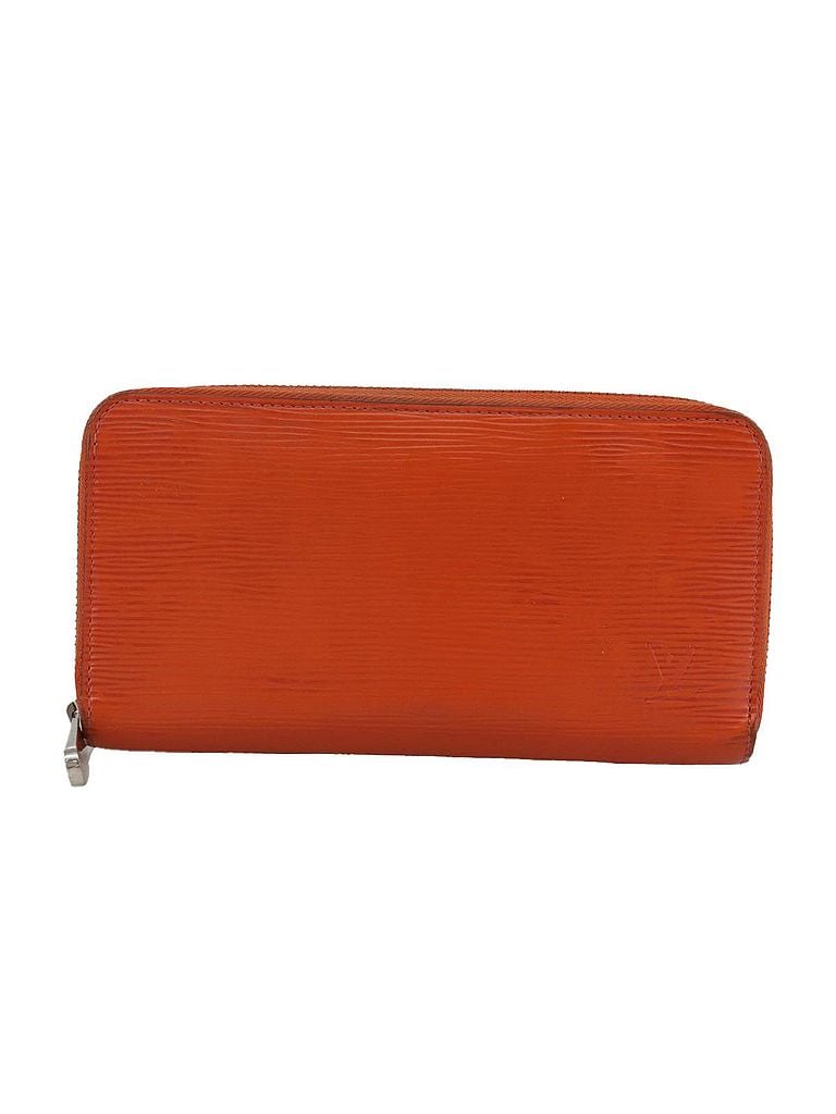 Louis Vuitton 100% Leather Solid Orange Zippy Wallet Orange Leather Wallet One size - photo 1
