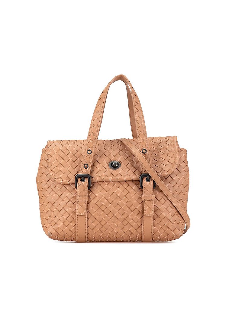Bottega Veneta 100% Leather Brown Intrecciato Flap Satchel One size - photo 1