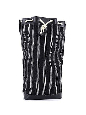 Saint Laurent Sport Bucket Bag Striped Canvas and Leather (view 1)