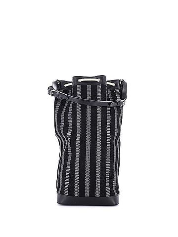 Saint Laurent Sport Bucket Bag Striped Canvas and Leather (view 2)