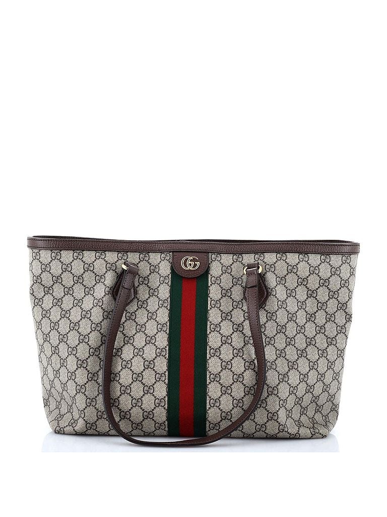 Gucci 100% Coatead Canvas Brown Ophidia Shopping Tote GG Coated Canvas Medium One size - photo 1