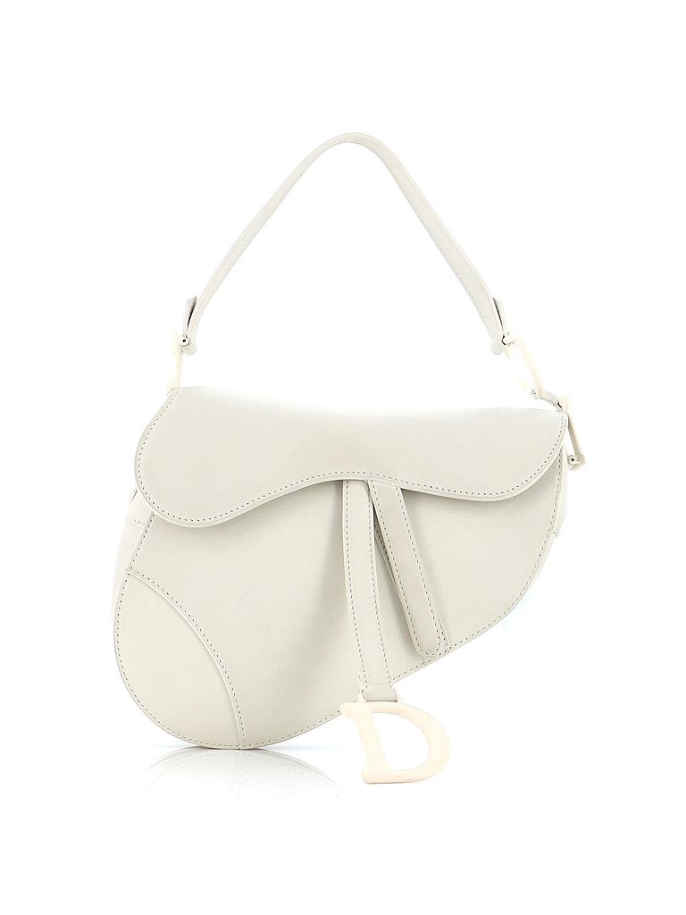 Christian Dior 100% Leather White Ultra Matte Saddle Handbag Leather Medium One size - photo 1