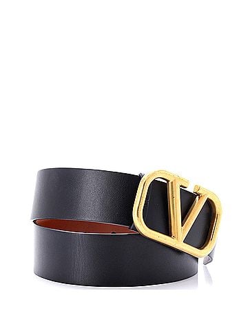 Valentino Garavani VLogo Reversible Belt Leather Wide (view 1)