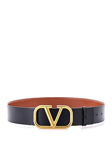 Valentino Garavani VLogo Reversible Belt Leather Wide (view 2)