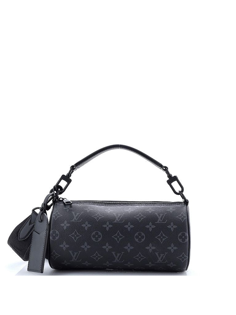 Louis Vuitton 100% Canvas Plain Black Soft Polochon Bag Monogram Eclipse Canvas PM One size - photo 1