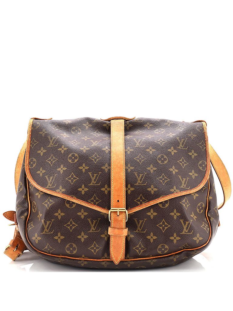 Louis Vuitton 100% Coatead Canvas Brown Saumur Handbag Monogram Canvas 35 One size - photo 1