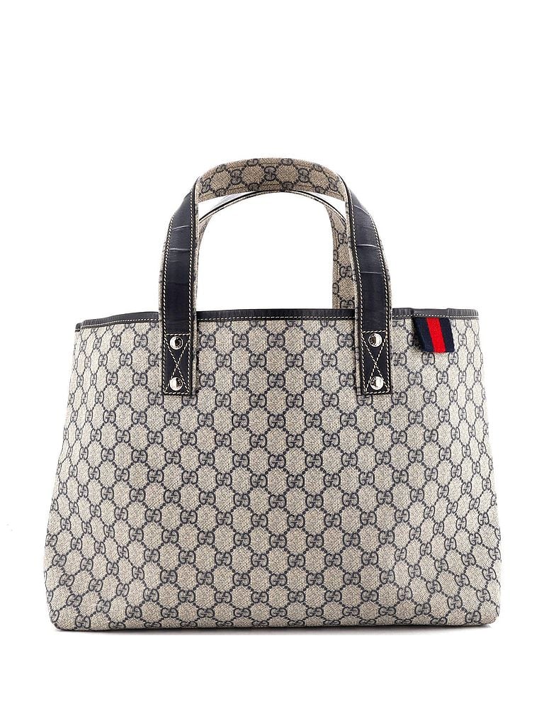 Gucci 100% Coatead Canvas Blue Web Loop Tote GG Coated Canvas Medium One size - photo 1