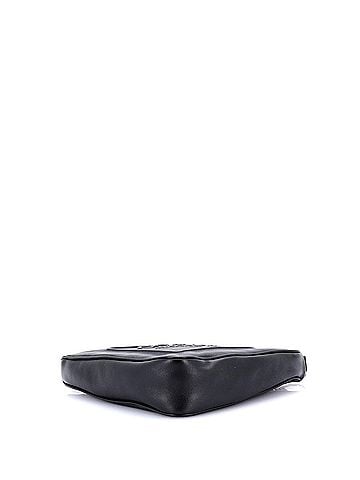 Prada Triangle Logo Wristlet Pouch Embossed Leather (view 2)