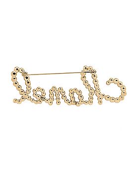 Chanel Swirling Logo Brooch Metal with Crystal and Faux Pearls (view 2)