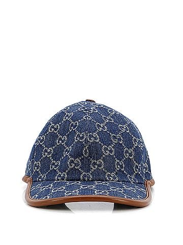 Gucci Baseball Cap GG Denim with Leather (view 1)