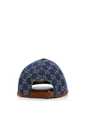 Gucci Baseball Cap GG Denim with Leather (view 2)