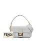 Fendi 100% Cotton White Striped Jersey Baguette Satchel One size - photo 10