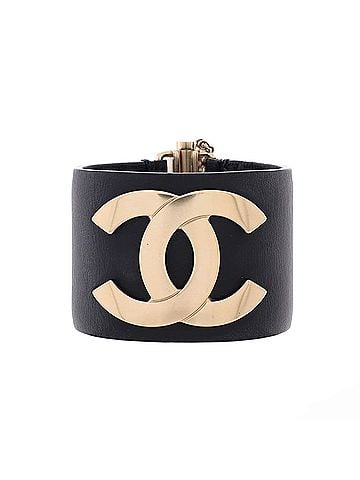 Chanel CC Cuff Bracelet Leather with Metal (view 1)