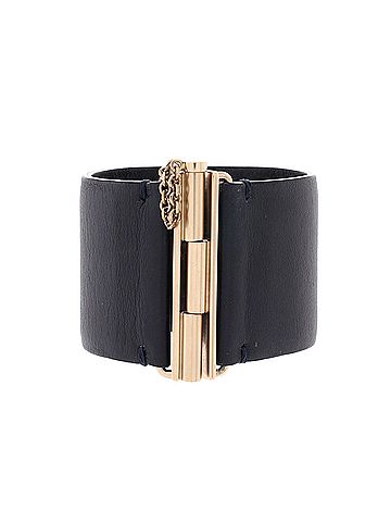 Chanel CC Cuff Bracelet Leather with Metal (view 2)