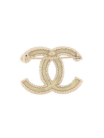 Chanel CC Brooch Metal with Crystals (view 2)