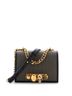 Alexander McQueen 100% Leather Black Jewelled Flap Satchel Studded Leather Small One size - photo 1