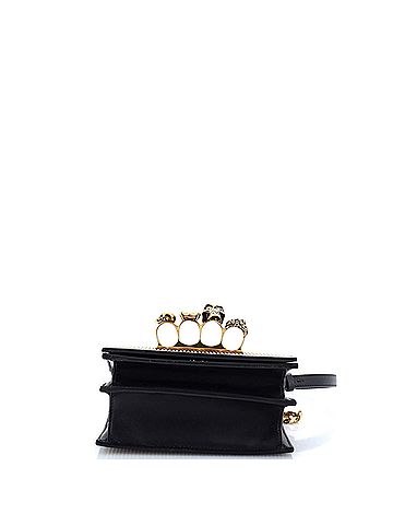 Alexander McQueen Jewelled Flap Satchel Studded Leather Small (view 2)