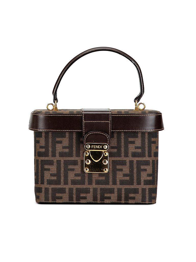 Fendi 100% Canvas Brown Zucca Canvas Vanity Bag One size - photo 1
