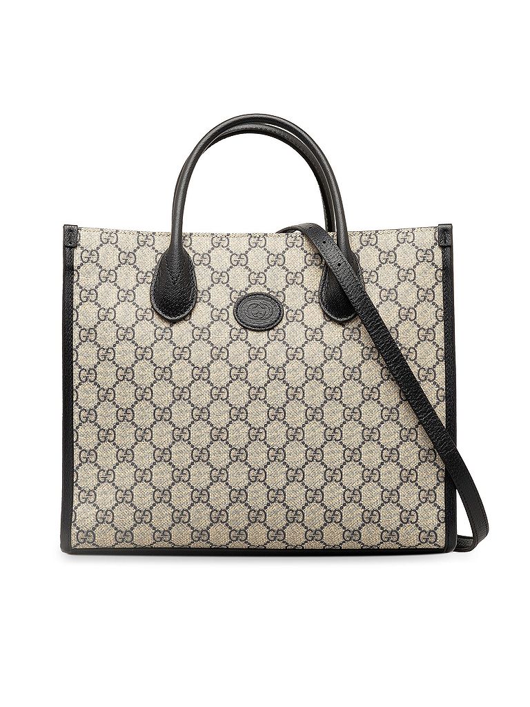 Gucci 100% Coated Canvas Brown Small GG Supreme Interlocking G Tote One size - photo 1