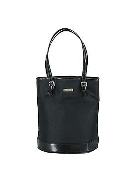 Burberry Nova Check Black Leather Tote Bag (view 1)