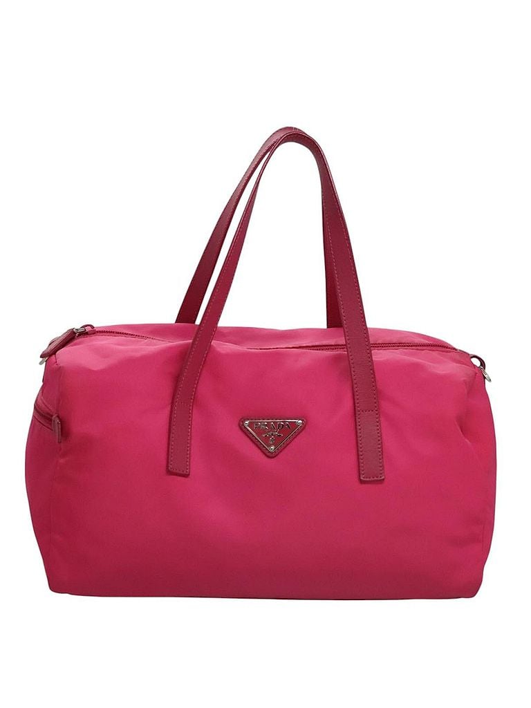 Prada 100% Synthetic Solid Pink Tessuto Pink Synthetic Handbag One size - photo 1