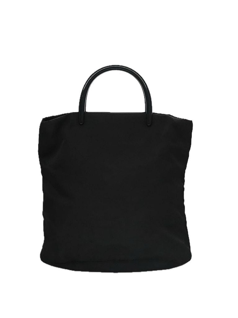 Prada 100% Synthetic Solid Black Black Synthetic Handbag One size - photo 1