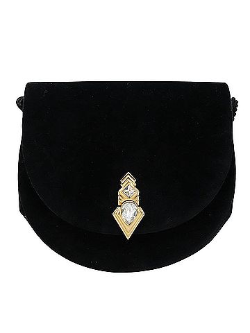 Givenchy Black Velvet Shoulder Bag (view 1)