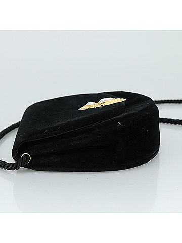 Givenchy Black Velvet Shoulder Bag (view 2)