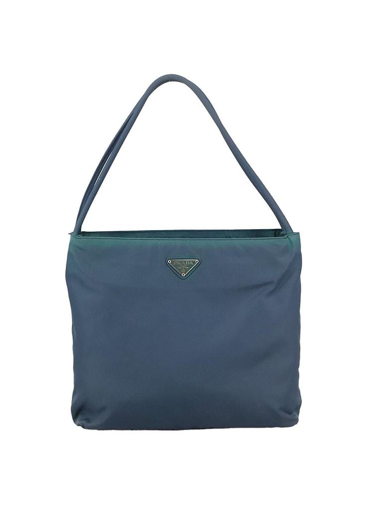 Prada 100% Synthetic Solid Blue Tessuto Blue Synthetic Tote Bag One size - photo 1