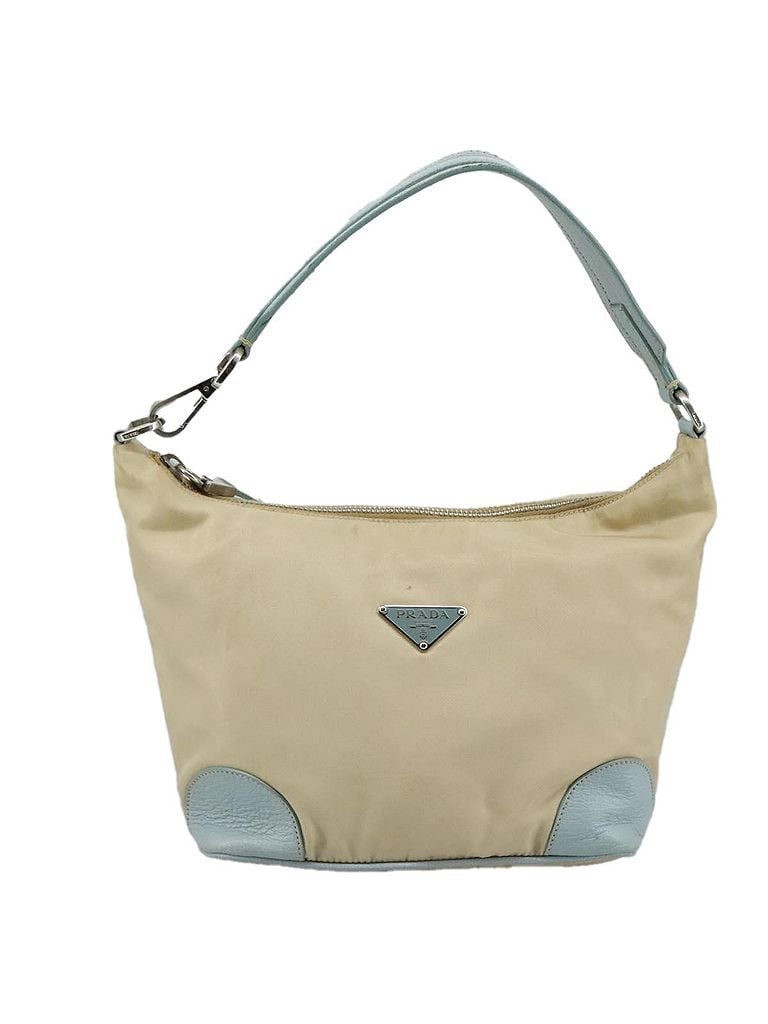 Prada 100% Synthetic Solid Tan Hobo Beige Synthetic Shoulder Bag One size - photo 1