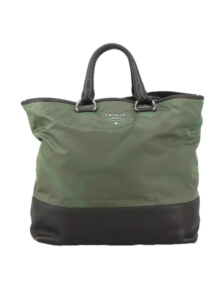 Prada 100% Synthetic Solid Tan Tessuto Khaki Synthetic Tote Bag One size - photo 1
