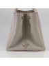 Prada 100% Canvas Solid Gray Canapa Grey Canvas Tote Bag One size - photo 2