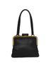 Prada 100% Leather Solid Black Black Leather Handbag One size - photo 1