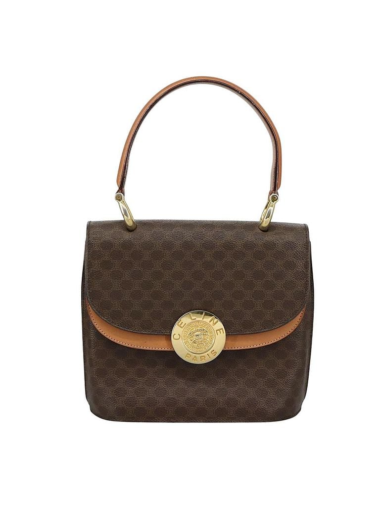 Céline 100% Canvas Solid Brown Macadam Brown Canvas Handbag One size - photo 1